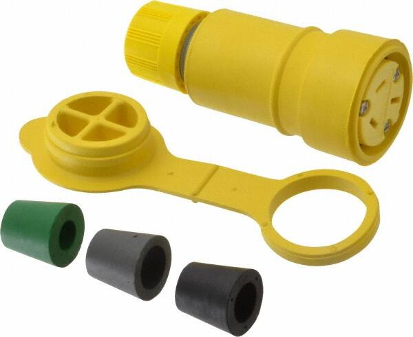 Locking Inlet: Connector, Industrial, Non-NEMA, 125 & 250V, Yellow