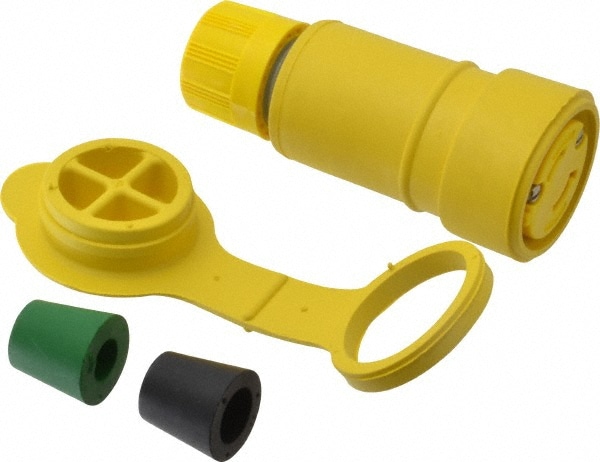 Value Collection 25W04 Locking Inlet: Connector, Industrial, L1-15, 125V, Yellow Image