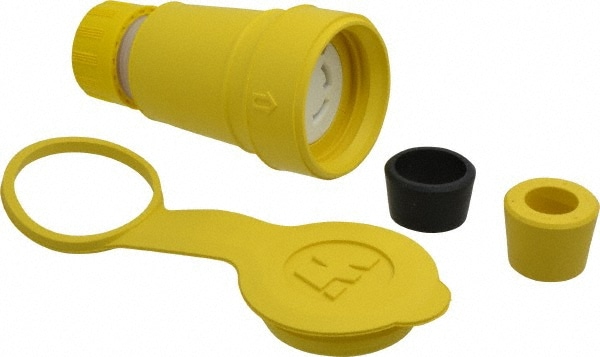 Value Collection 29W74 Locking Inlet: Connector, Industrial, L14-30, 125 & 250V, Yellow Image