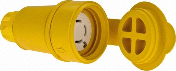 Value Collection 27W75 Locking Inlet: Connector, Industrial, L15-20, 250V, Yellow Image