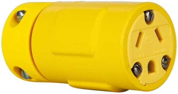 Straight Blade Connector: Industrial, 7-15, 277VAC, Yellow
