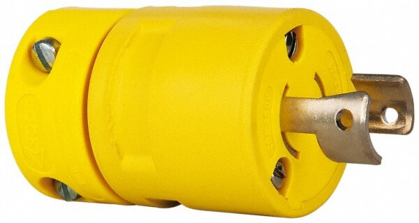 Locking Inlet: Plug, Industrial, L2-20, 250V, Yellow