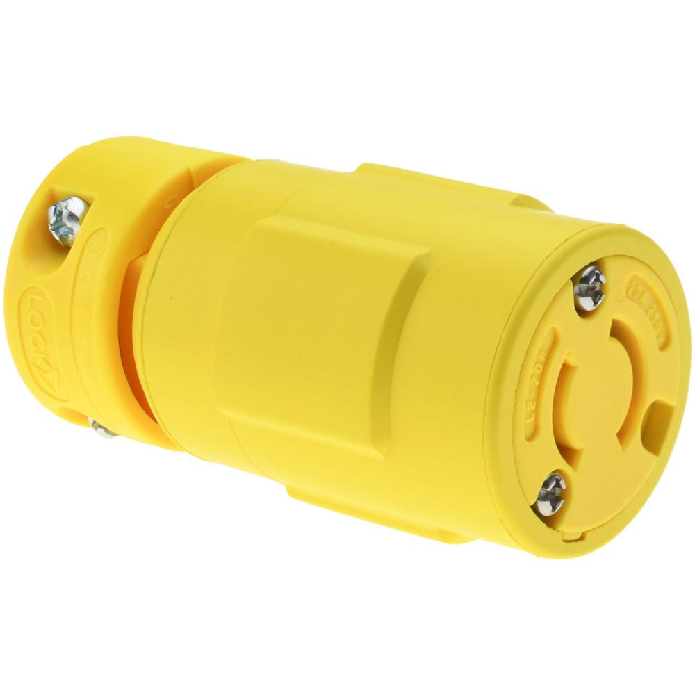 Locking Inlet: Connector, Industrial, L2-20, 250V, Yellow