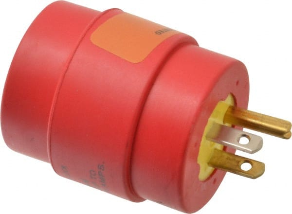 Woodhead Electrical 1744 1 Outlet, 125 VAC, 15 Amp, Red/Yellow, Single Outlet Adapter 