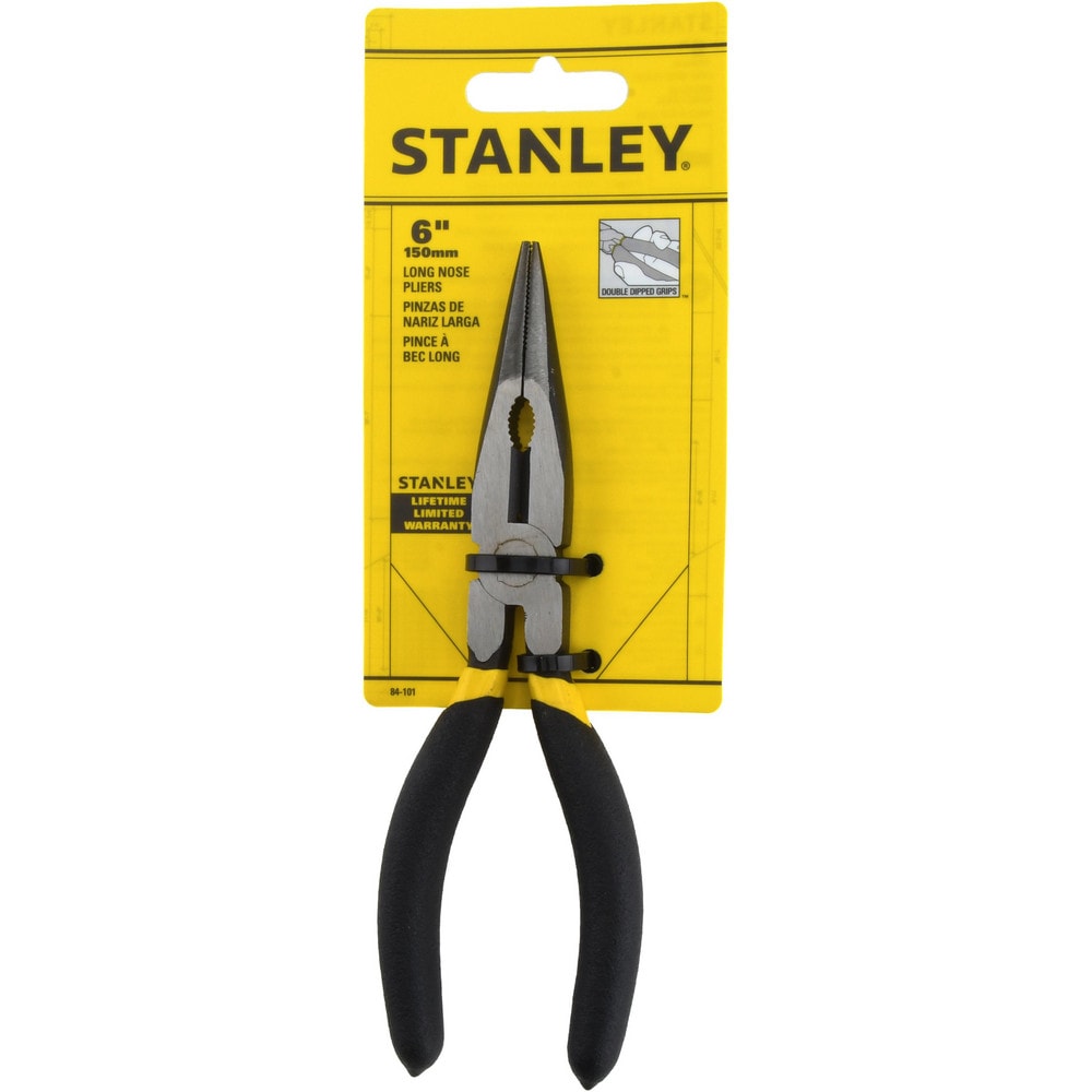Long Nose & Needle Nose Plier: 2-3/16" Jaw Length, Side Cutter