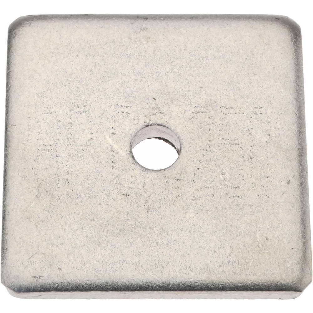 1/4" Bolt, 2" Square, Uncoated, Stainless Steel Square Flat Washer
