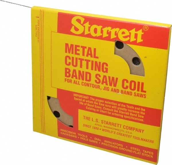 Starrett 10005 Band Saw Blade Coil Stock: 1/8" Blade Width, 100 Coil Length, 0.025" Blade Thickness, Carbon Steel Image