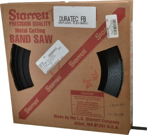 Starrett 13839 Band Saw Blade Coil Stock: 5/8" Blade Width, 100 Coil Length, 0.032" Blade Thickness, Carbon Steel Image