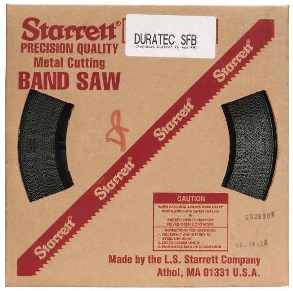 Starrett 13845 Band Saw Blade Coil Stock: 1" Blade Width, 100 Coil Length, 0.035" Blade Thickness, Carbon Steel Image