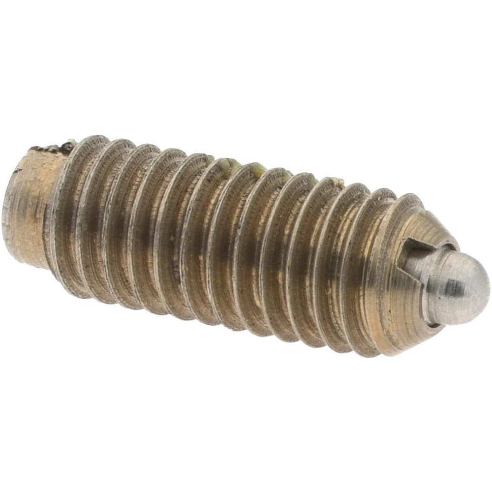 Threaded Spring Plunger: #8-36, 0.437" Thread Length, 0.07" Dia, 0.052" Projection