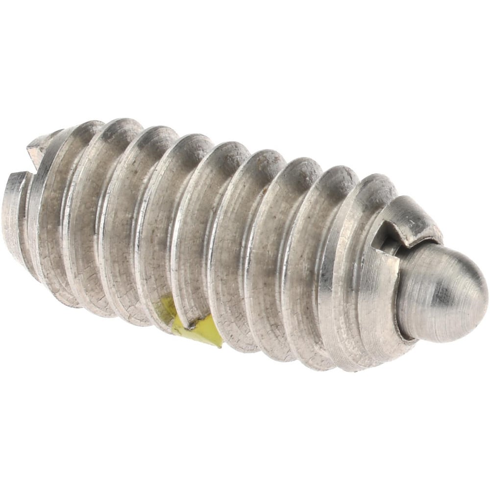 Threaded Spring Plunger: 1/4-20, 0.531" Thread Length, 0.119" Dia, 0.078" Projection