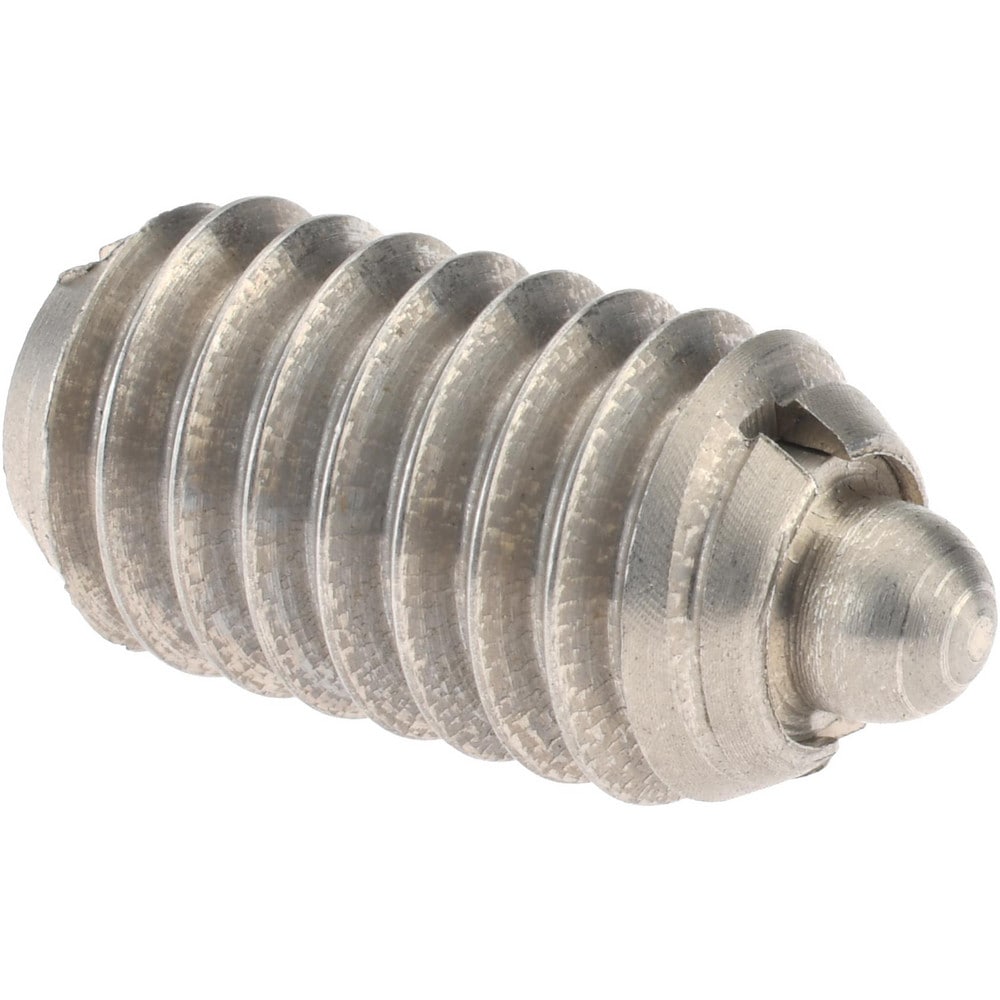 Threaded Spring Plunger: 5/16-18, 0.562" Thread Length, 0.135" Dia, 0.084" Projection
