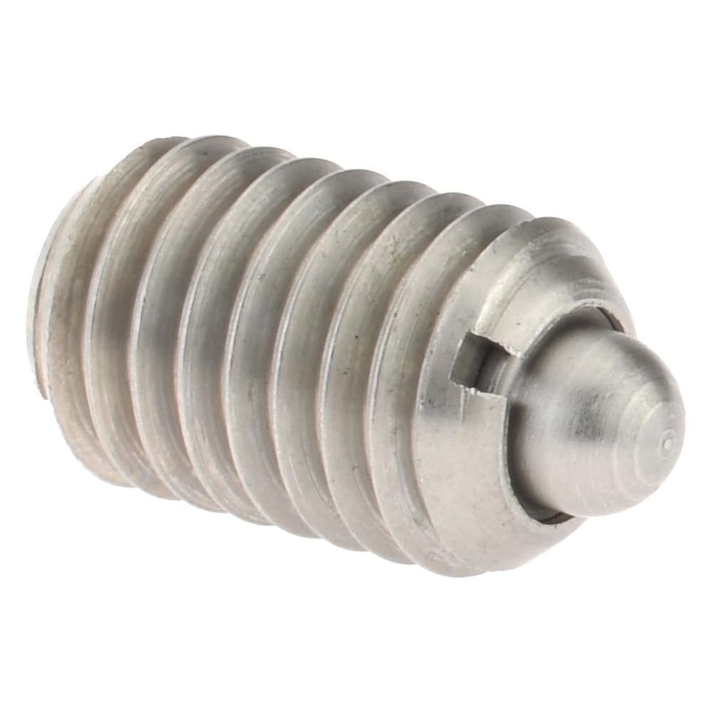 Threaded Spring Plunger: 1/2-13, 3/4" Thread Length, 0.248" Dia, 0.151" Projection