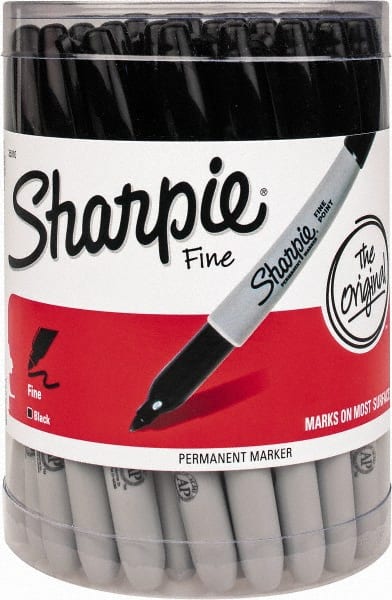 Sharpie Permanent Marker, Fine Point, Black Ink