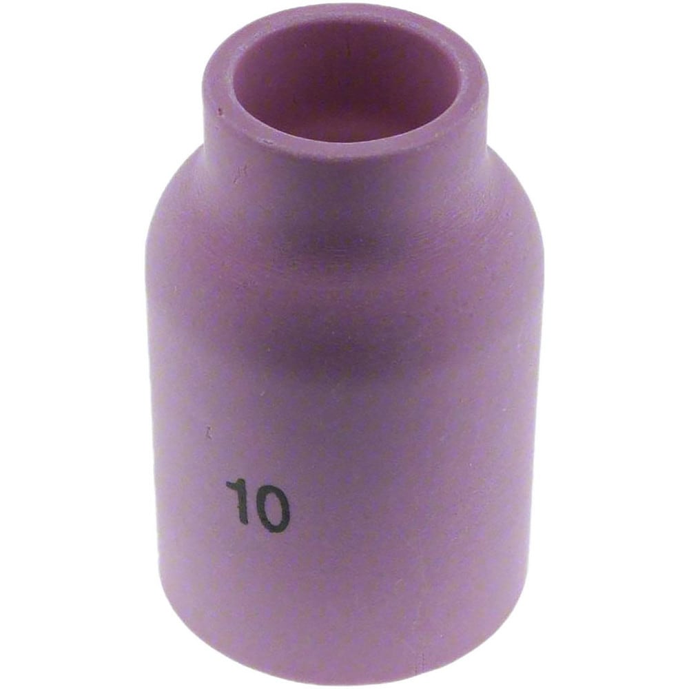 TIG Torch Nozzles; Nozzle Size: #10 ; Overall Diameter: 5/8 ; Orifice Size: 16.00 (mm); Material: Alumina ; Orifice Opening: 16.0 mm ; For Use With: 17,18.26 Tig Torches