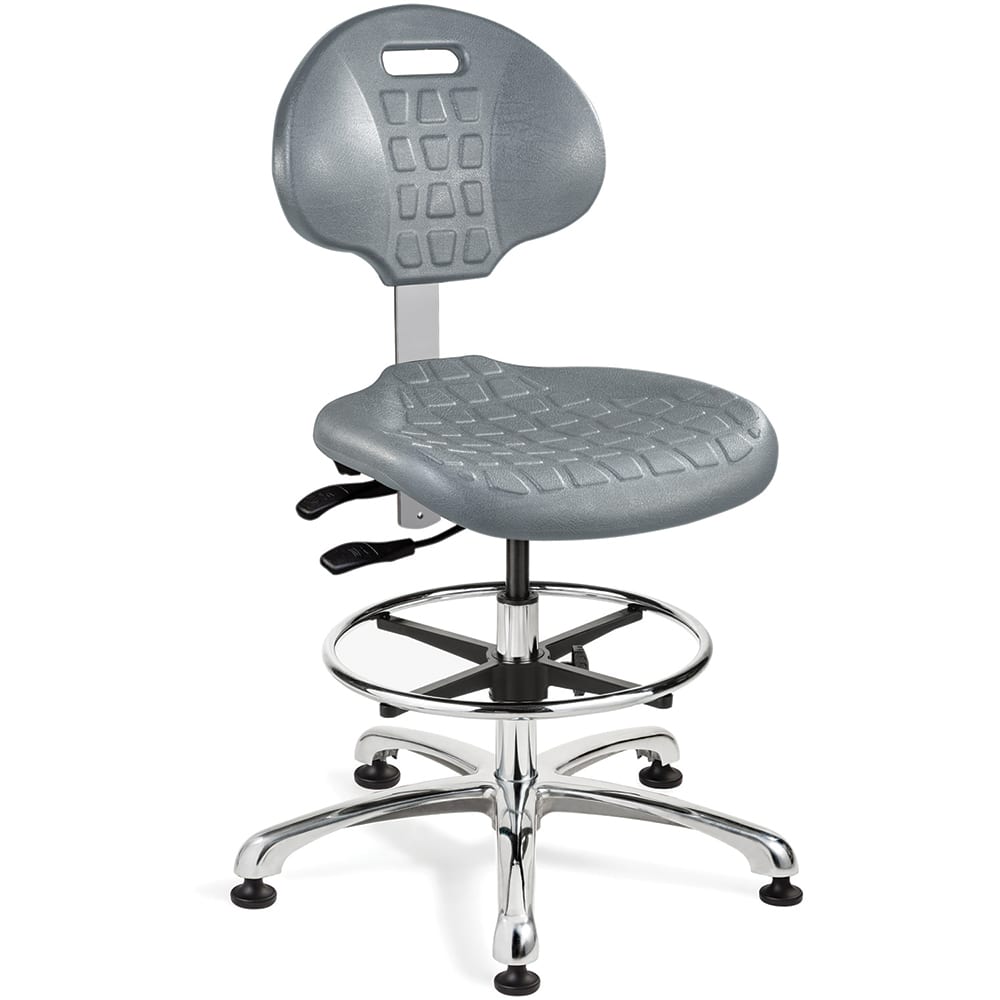 Bevco 7551-GRY Task Chair: Polyurethane, Adjustable Height, Gray 