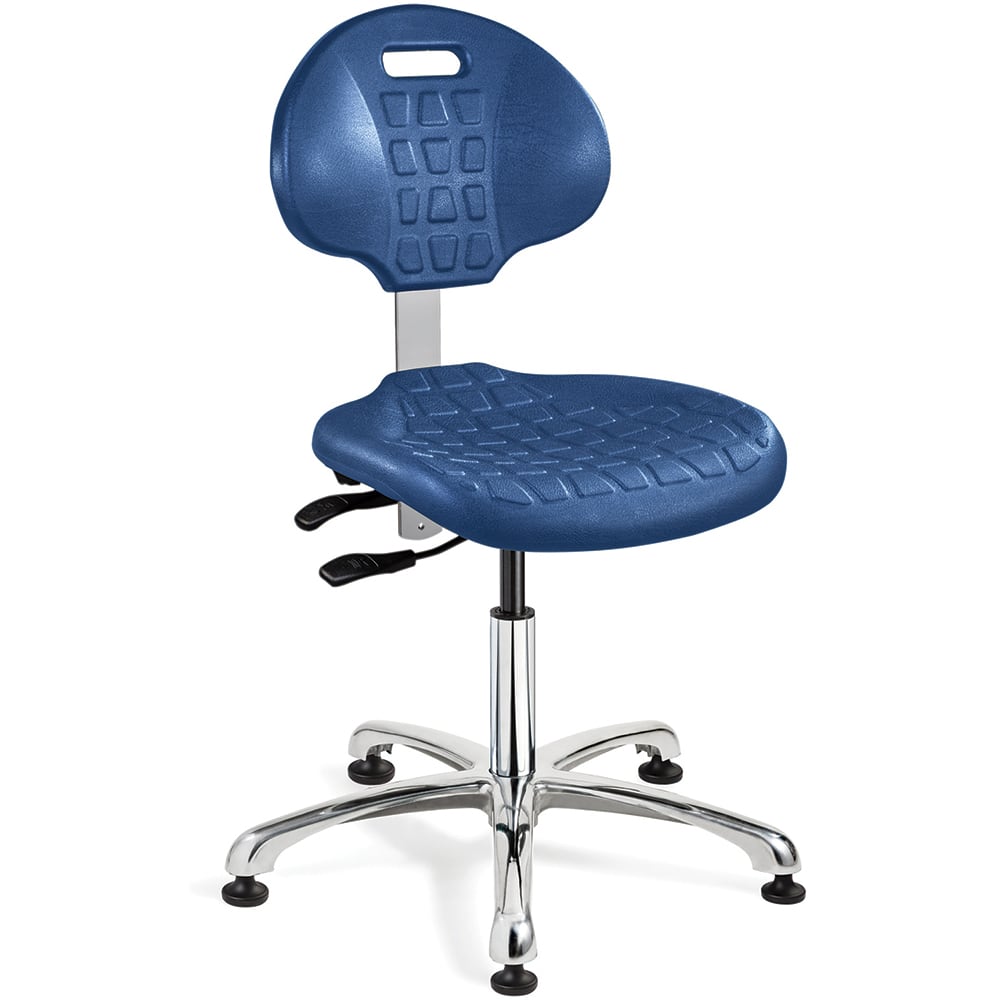 Bevco 7051-BLU Task Chair: Polyurethane, Adjustable Height, Blue 