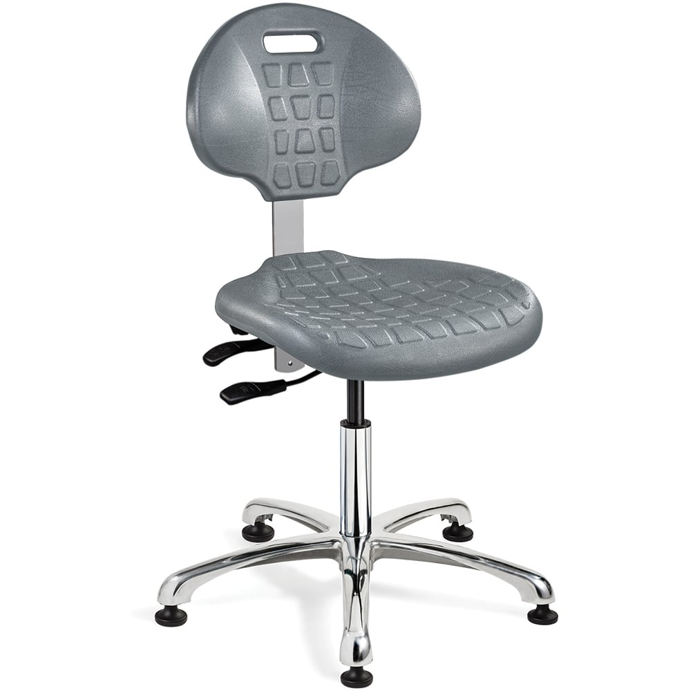 Bevco 7051-GRY Task Chair: Polyurethane, Adjustable Height, Gray 