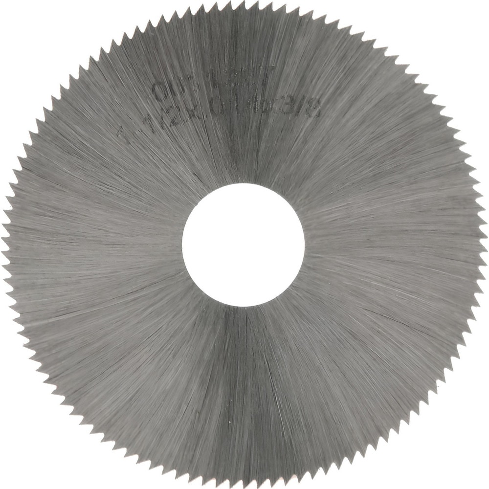 Jeweler's Saw: 1-1/2" Dia, 0.014" Thick, 3/8" Arbor Hole, 110 Teeth, High Speed Steel