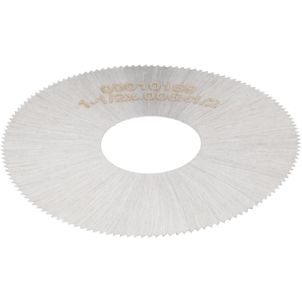 Jeweler's Saw: 1-1/2" Dia, 0.006" Thick, 1/2" Arbor Hole, 140 Teeth, High Speed Steel