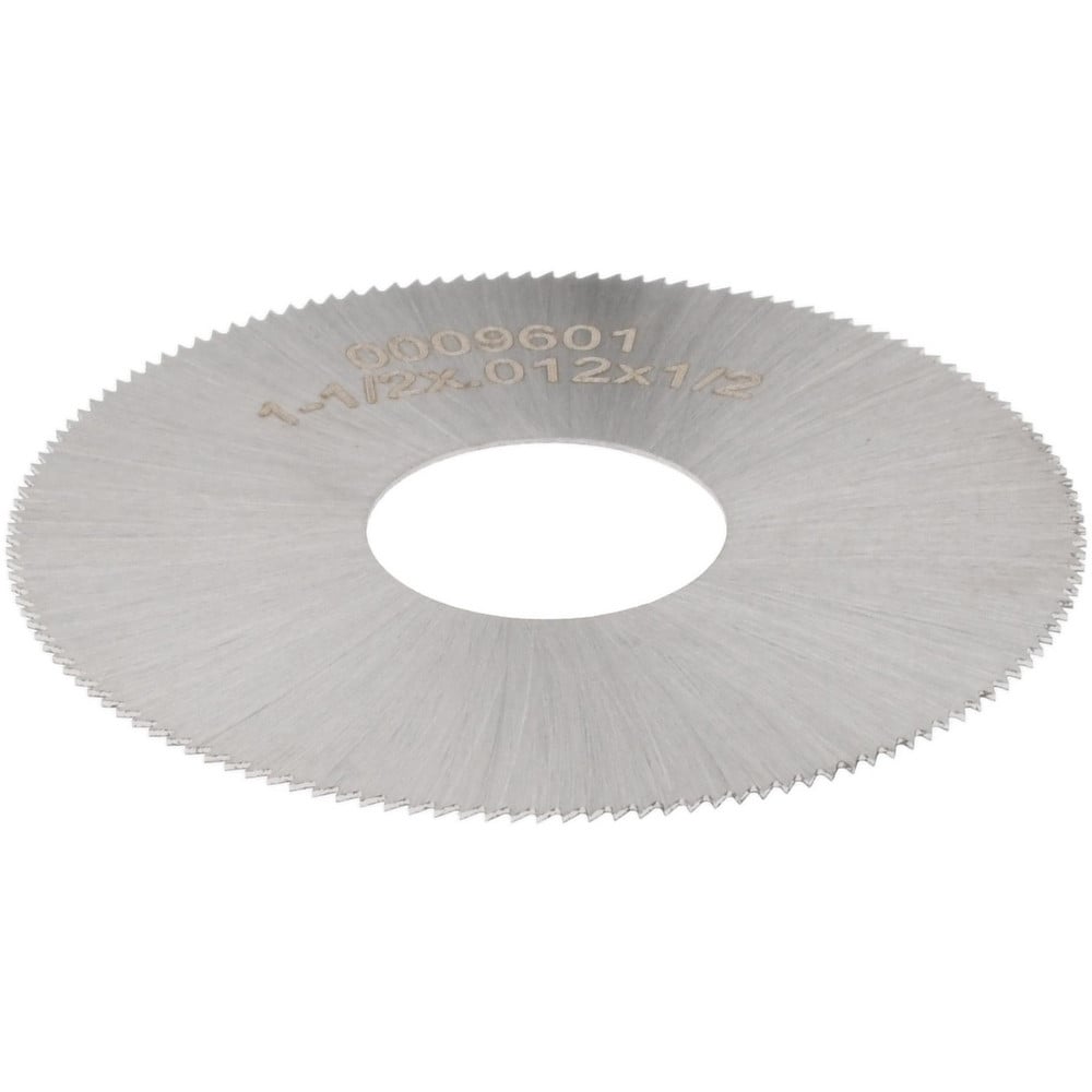 Jeweler's Saw: 1-1/2" Dia, 0.012" Thick, 1/2" Arbor Hole, 140 Teeth, High Speed Steel