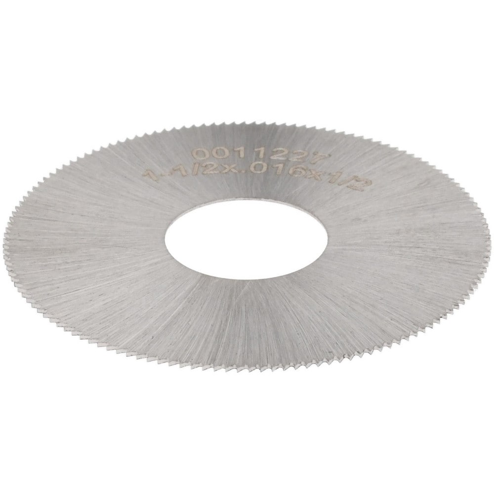 Jeweler's Saw: 1-1/2" Dia, 0.016" Thick, 1/2" Arbor Hole, 110 Teeth, High Speed Steel