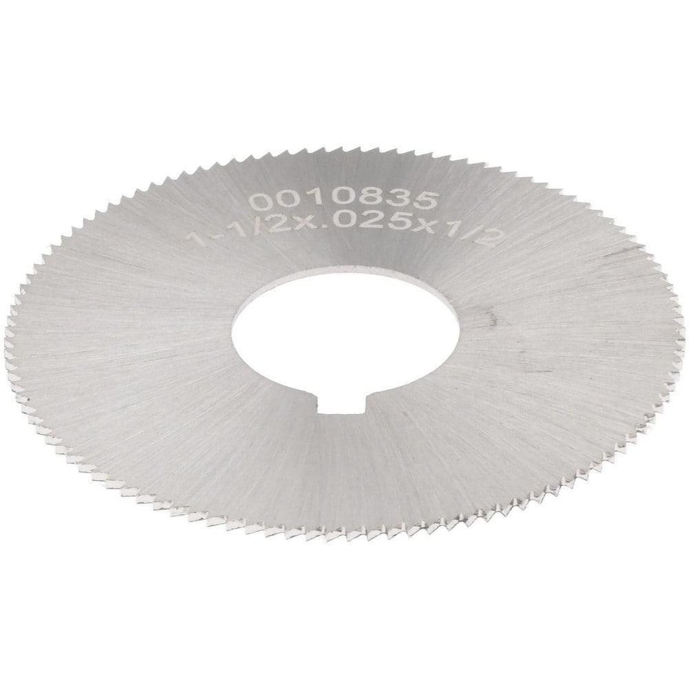Jeweler's Saw: 1-1/2" Dia, 0.025" Thick, 1/2" Arbor Hole, 110 Teeth, High Speed Steel
