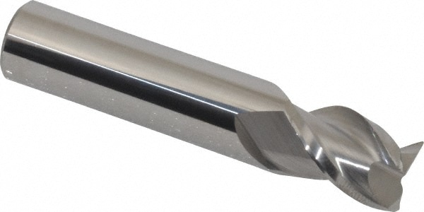 Accupro 12179355 Corner Radius End Mill: 1/2" Dia, 5/8" LOC, 0.02" Radius, 3 Flutes, Solid Carbide 