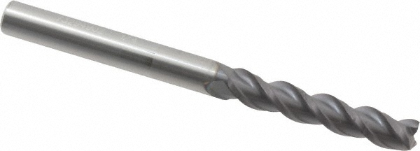 12179362 Corner Radius End Mill: 1/4" Dia, 1-1/4" LOC, 0.0100" Radius, 3 Flute, Solid Carbide  