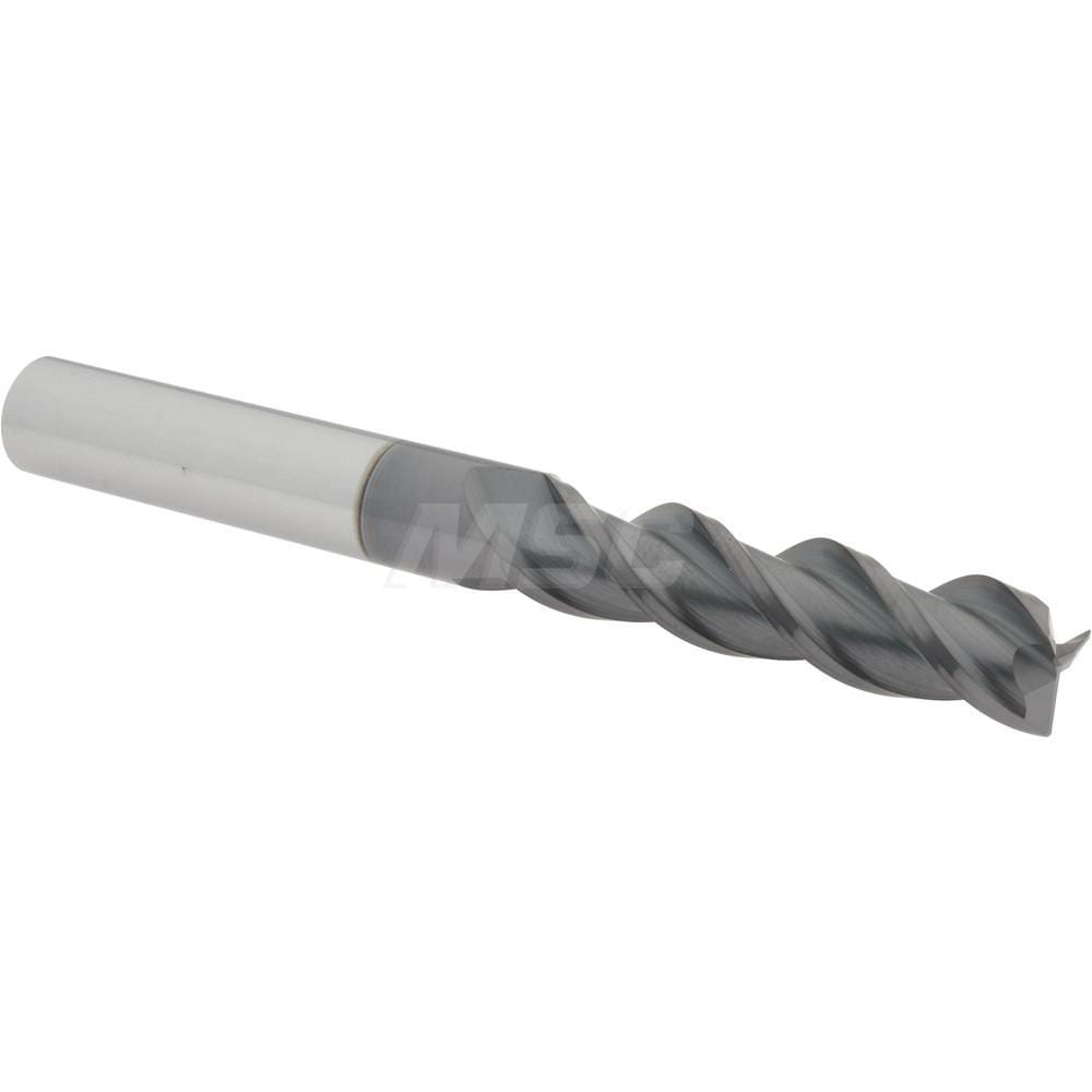 Accupro 12179366 Corner Radius End Mill: 3/8" Dia, 1-1/2" LOC, 0.015" Radius, 3 Flutes, Solid Carbide 