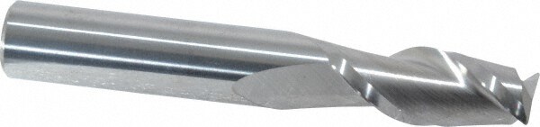 Accupro 12181408 Corner Radius End Mill: 3/8" Dia, 7/8" LOC, 0.02" Radius, 2 Flutes, Solid Carbide 