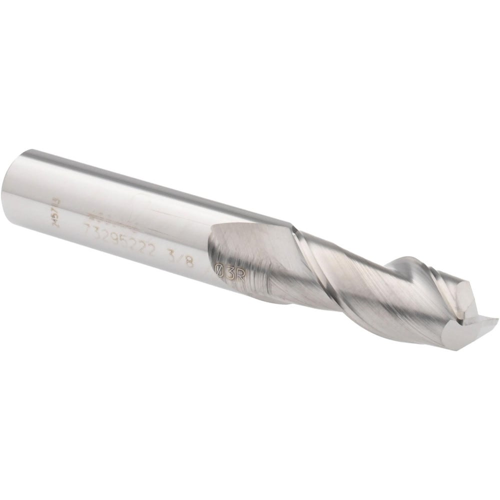 Accupro 12181409 Corner Radius End Mill: 3/8" Dia, 7/8" LOC, 0.03" Radius, 2 Flutes, Solid Carbide 