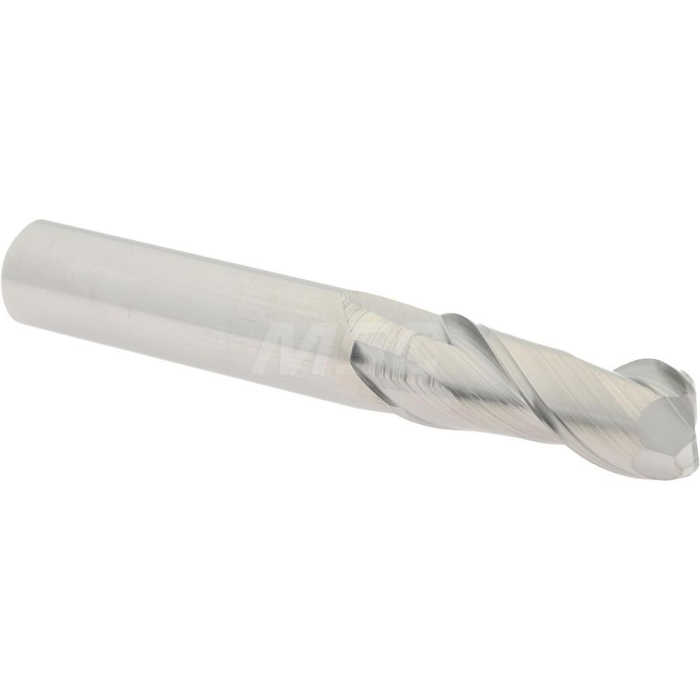 12181411 Corner Radius End Mill: 3/8" Dia, 7/8" LOC, 0.06" Radius, 2 Flutes, Solid Carbide  