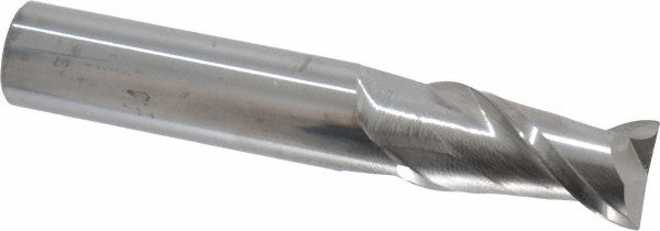 12181464 Corner Radius End Mill: 1/2" Dia, 1" LOC, 0.015" Radius, 2 Flutes, Solid Carbide  