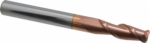 12181343 Corner Radius End Mill: 1/4" Dia, 3/4" LOC, 0.06" Radius, 2 Flutes, Solid Carbide  