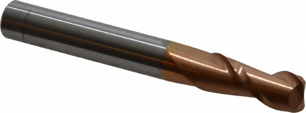 12181379 Corner Radius End Mill: 5/16" Dia, 3/4" LOC, 0.06" Radius, 2 Flutes, Solid Carbide  
