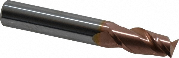 12181417 Corner Radius End Mill: 3/8" Dia, 7/8" LOC, 0.02" Radius, 2 Flutes, Solid Carbide  