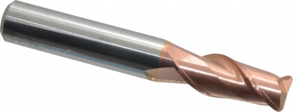 Accupro 12181420 Corner Radius End Mill: 3/8" Dia, 7/8" LOC, 0.06" Radius, 2 Flutes, Solid Carbide 