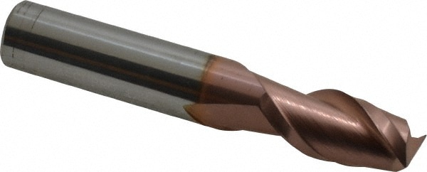 Accupro 12181473 Corner Radius End Mill: 1/2" Dia, 1" LOC, 0.015" Radius, 2 Flutes, Solid Carbide 