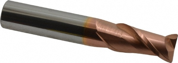 Accupro 12181475 Corner Radius End Mill: 1/2" Dia, 1" LOC, 0.03" Radius, 2 Flutes, Solid Carbide 