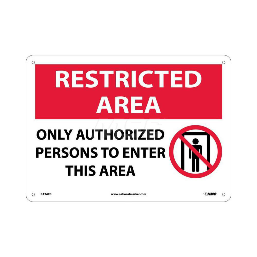 AccuformNMC - Security & Admittance Sign: Rectangle, Restricted Area ...