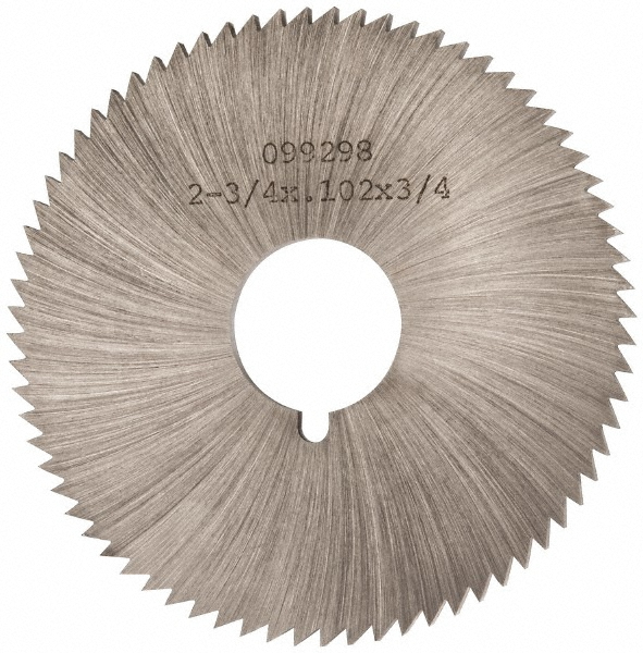 Made in USA OSPEC3683 Slitting & Slotting Saw: 2-3/4" Dia, 0.102" Thick, 72 Teeth, High Speed Steel Image