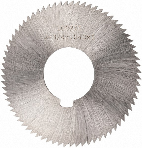 Slitting & Slotting Saw 23/4" Dia, 0.04" Thick, 1" Arbor Hole, 72