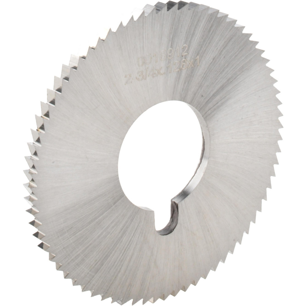 Slitting & Slotting Saw: 2-3/4" Dia, 0.128" Thick, 1" Arbor Hole, 72 Teeth, High Speed Steel