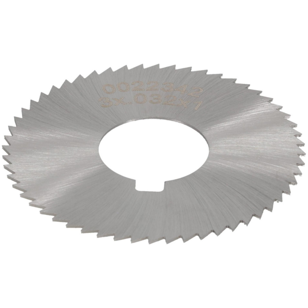 Slitting & Slotting Saw: 2-3/4" Dia, 0.032" Thick, 1" Arbor Hole, 56 Teeth, High Speed Steel