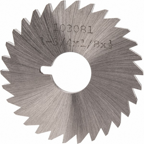 Made in USA OSPEC3693 Slitting & Slotting Saw: 1-3/4" Dia, 1/8" Thick, 30 Teeth, High Speed Steel Image
