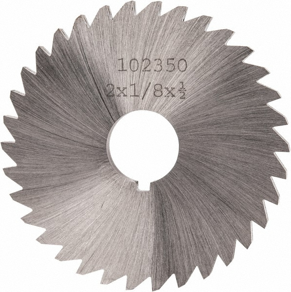 Slitting & Slotting Saw: 2" Dia, 1/8" Thick, 34 Teeth, High Speed Steel