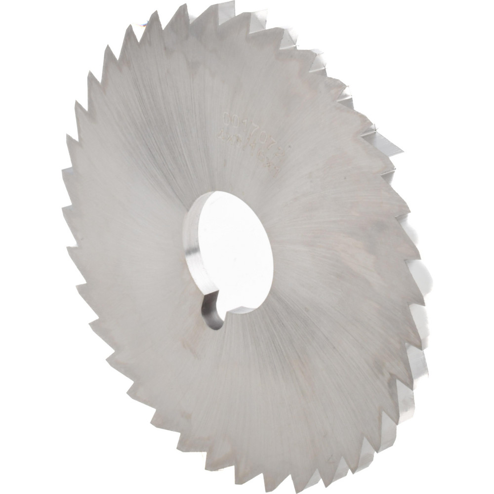 Slitting & Slotting Saw: 4" Dia, 3/16" Thick, 1" Arbor Hole, 36 Teeth, High Speed Steel