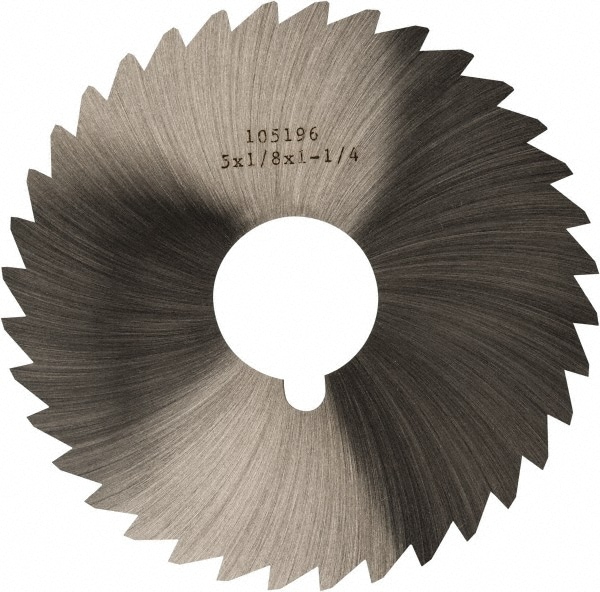 Made in USA OSPEC3699 Slitting & Slotting Saw: 5" Dia, 1/8" Thick, 40 Teeth, High Speed Steel Image