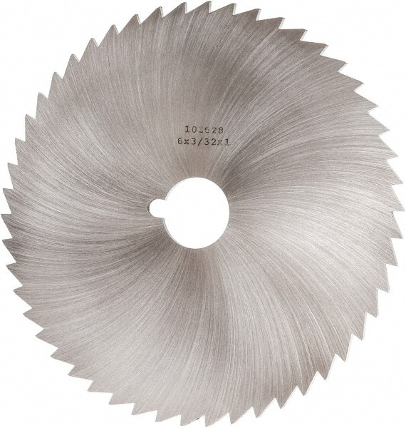 Made in USA OMSLG09375 Slitting & Slotting Saw: 6" Dia, 3/32" Thick, 1" Arbor Hole, 50 Teeth, High Speed Steel Image